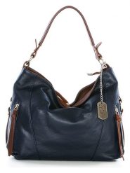 Anna Morellini Skórzana torebka "Noalia" w kolorze granatowo-brązowym - 32 x 25 x 12 cm rozmiar: onesize. Brązowe torby na ramię Anna Morellini, bez wzorów, z materiału, na ramię, bez dodatków. Za 326.99 zł.