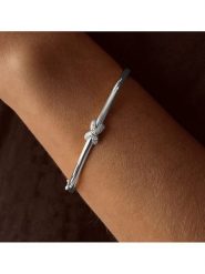 DI GIORGIO Srebrna bransoletka z cyrkoniami rozmiar: onesize. Szare bransoletki DI GIORGIO, z cyrkonią, srebrne. Za 369.99 zł.