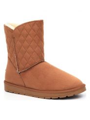 ISLAND BOOT Botki zimowe "Maelia" w kolorze jasnobrązowym rozmiar: 38. Brązowe botki Island Boot, na zimę, bez wzorów, z materiału, bez obcasa, bez zapięcia. Za 165.99 zł.