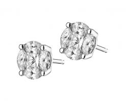 Kolczyki z białego złota z diamentami - 1,18 ct - próba 585. Białe kolczyki Apart, z diamentem, złote. Za 19,990.00 zł.