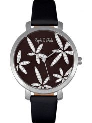 Sophie & Freda Zegarek kwarcowy "Key West" w kolorze srebrno-czarnym rozmiar: onesize. Czarne, analogowe zegarki Sophie & Freda. Za 152.99 zł.