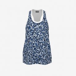 Koszulka bez rękawów damska AGILITY Tank Top. Niebieskie topy Head, bez wzorów, bez kołnierzyka, bez ramiączek. W wyprzedaży za 202.40 zł.