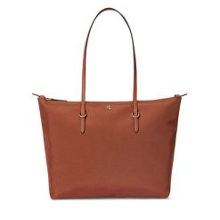 Torebka LAUREN RALPH LAUREN. Brązowe shopper Lauren Ralph Lauren, bez wzorów, bez dodatków. Za 639.99 zł.