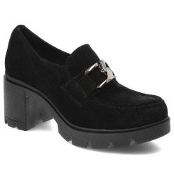Czarne Półbuty Lemar Damskie Eleganckie Buty. Czarne czółenka Lemar, bez wzorów, bez obcasa, na obcasie, bez zapięcia. Za 288.99 zł.