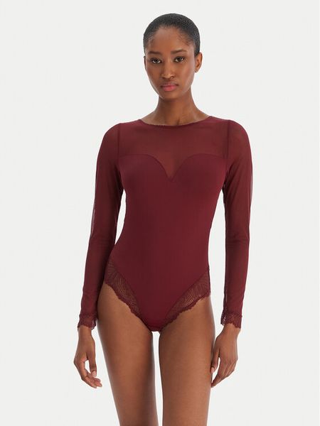 Ysabel Mora Body 10782 Bordowy. Czerwone body YSABEL MORA, m, bez wzorów, z syntetyku. Za 279.99 zł.