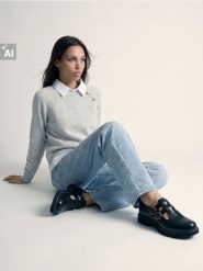 Sweter z koszulą z domieszką wełny - szary. Szare koszule Sinsay, l, bez wzorów, z wełny, bez kołnierzyka, bez ramiączek. Za 69.99 zł.
