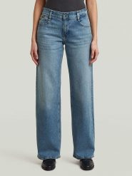 G-Star Dżinsy - Loose fit - w kolorze niebieskim rozmiar: W27/L30. Niebieskie jeansy G-Star, l, z aplikacjami. Za 260.96 zł.