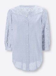 Heine Bluzka w kolorze błękitnym rozmiar: 34. Niebieskie bluzki Heine, bez wzorów, z bawełny, bez kołnierzyka, bez ramiączek. Za 65.85 zł.