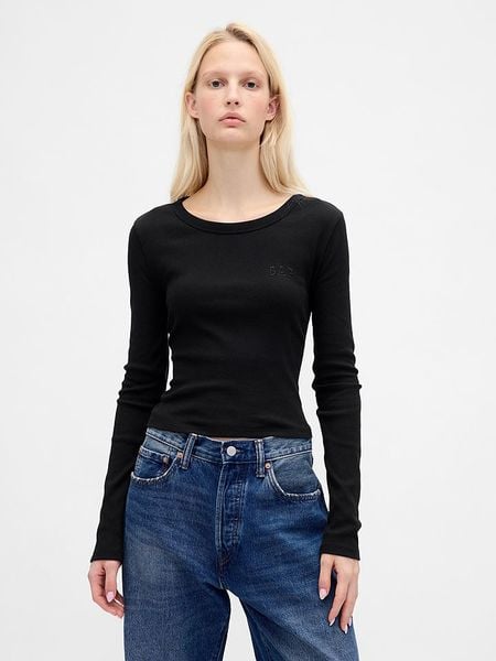 GAP Koszulka w kolorze czarnym rozmiar: XL. Czarne bluzki GAP, xl, bez wzorów, bez kołnierzyka, bez ramiączek. Za 59.95 zł.