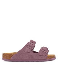 Birkenstock Klapki Arizona 1030641 Różowy. Czerwone klapki Birkenstock, bez wzorów, ze skóry, bez obcasa. Za 539.99 zł.