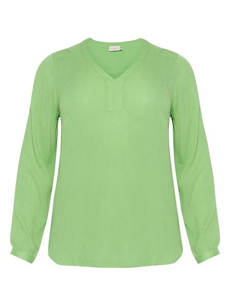 KAFFE curve Bluzka w kolorze zielonym rozmiar: 50. Zielone bluzki KAFFE curve, s, bez wzorów, z wiskozy, klasyczne, bez kołnierzyka, bez ramiączek. Za 43.99 zł.