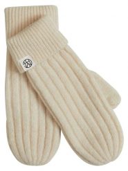 MOSS COPENHAGEN Rękawiczki "Hope" w kolorze kremowym rozmiar: onesize. Brązowe rękawiczki Moss Copenhagen, bez wzorów, z materiału. Za 134.85 zł.
