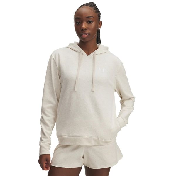 Bluza damska z kapturem Under Armour Rival Terry. Brązowe bluzy Under Armour, s, bez wzorów, z materiału, z kapturem. Za 280.07 zł.