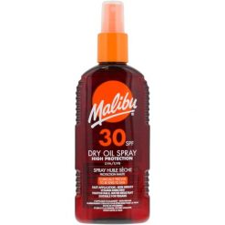 Malibu Dry Oil Spray suchy olejek w sprayu do opalania wodoodporny SPF30 Ochrona włosów przed słońcem 200 ml. Kremy do opalania Malibu. Za 57.99 zł.