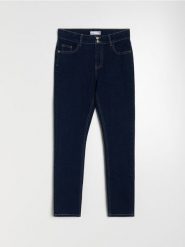 Jeansy skinny - niebieski. Niebieskie jeansy Sinsay, bez wzorów. Za 49.99 zł.