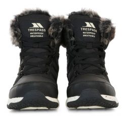 Trespass Kenna - Buty damskie czarne. Czarne trekkingi Trespass, z materiału, trekkingowe. Za 441.83 zł.