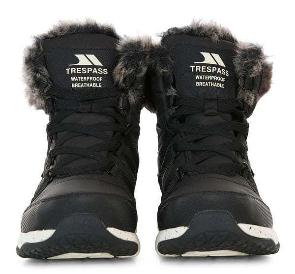 Trespass Kenna - Buty damskie czarne. Czarne trekkingi Trespass, z materiału, trekkingowe. Za 441.83 zł.