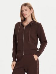 Guess Bluza W5YQ05 KBYE2 Brązowy Regular Fit. Brązowe bluzy Guess, xxl, z aplikacjami, z syntetyku, bez kaptura. Za 475.00 zł.