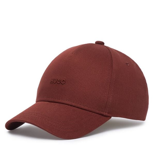 Czapka z daszkiem HUGO. Brązowe czapki Hugo, bez wzorów. Za 154.99 zł.