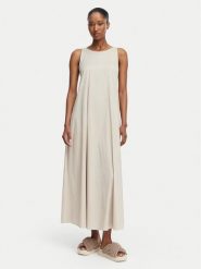 Max Mara Beachwear Sukienka codzienna 2616221039650 Beżowy Regular Fit. Brązowe sukienki Max Mara Beachwear, na co dzień, bez wzorów, z bawełny, bez kołnierzyka, bez ramiączek, proste. Za 1,429.00 zł.