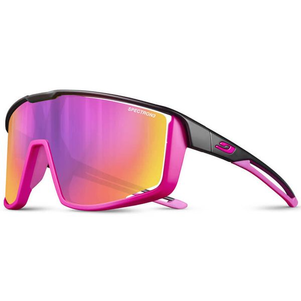 Okulary rowerowe JULBO FURY różowo czarne Spectron kat.3. Czarne okulary przeciwsłoneczne JULBO, bez wzorów, sportowe. Za 377.99 zł.