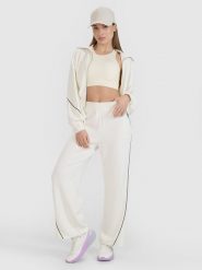 4F Spodnie dresowe z modalem damskie 4F x Anna Lewandowska - białe XL. Białe spodnie dresowe 4f, l, bez wzorów, z dresówki. Za 149.99 zł.