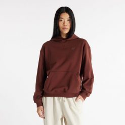 Bluza damska New Balance WT41537ROK – brązowa. Brązowe bluzy New Balance, m, bez wzorów, z bawełny, bez kaptura. Za 169.99 zł.