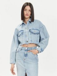 United Colors Of Benetton Kurtka jeansowa 26JTDN05M Niebieski Regular Fit. Niebieskie kurtki United Colors of Benetton, m, bez wzorów, z bawełny, bez kaptura. Za 189.99 zł.