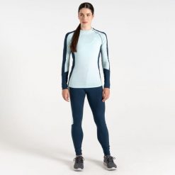 Zestaw warstw bazowych do nart damskich Exchange III. Niebieskie bielizna sportowa Dare 2b, bez wzorów, z tkaniny. W wyprzedaży za 189.99 zł.