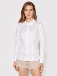 Guess Koszula W2YH41 WAF10 Biały Slim Fit. Białe koszule Guess, xxl, z aplikacjami, z bawełny, biznesowe, bez kołnierzyka, bez ramiączek. Za 229.99 zł.