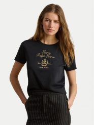 LAUREN RALPH LAUREN T-Shirt 200P13943001 Czarny Regular Fit. Czarne t-shirty Lauren Ralph Lauren, xxl, bez wzorów, z bawełny, bez kołnierzyka, bez ramiączek. Za 549.99 zł.
