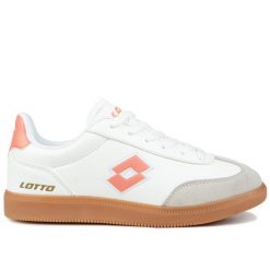 Buty damskie sportowe Lotto VINTAL MF. Białe obuwie sportowe Lotto, bez zapięcia, trekkingowe. W wyprzedaży za 129.00 zł.