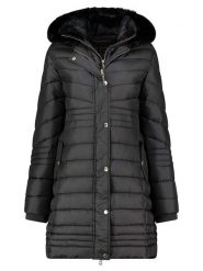 Geographical Norway Płaszcz pikowany "Biensur" w kolorze czarnym rozmiar: XXL. Czarne płaszcze Geographical Norway, xxl, bez wzorów, bez kaptura. Za 271.67 zł.