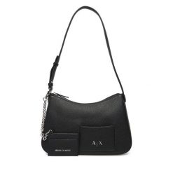 Torebka Armani Exchange. Czarne torebki klasyczne Armani Exchange, bez wzorów, bez dodatków. Za 589.99 zł.