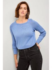 Ellos Sweter "Mia" w kolorze niebieskim rozmiar: S. Niebieskie swetry ellos, s, bez wzorów, bez ramiączek. Za 65.85 zł.
