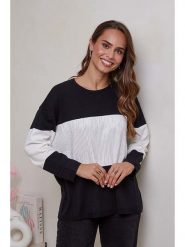 Soft Cashmere Sweter w kolorze czarno-białym rozmiar: 38/40. Czarne swetry Soft Cashmere, bez wzorów, bez ramiączek. Za 210.14 zł.