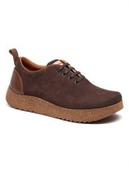 Comfortfusse Skórzane sneakersy w kolorze brązowym rozmiar: 36. Brązowe trampki Comfortfüße, bez wzorów, z nubiku, bez zapięcia. Za 202.50 zł.