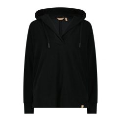 Bluza damska z kapturem CMP. Czarne bluzy CMP, bez wzorów, z kapturem. Za 323.50 zł.