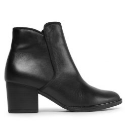 Botki Gabor. Czarne botki Gabor, bez wzorów, bez obcasa, na słupku, bez zapięcia. Za 519.99 zł.