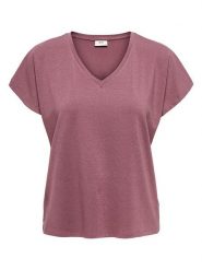 JDY Koszulka w kolorze jasnoróżowym rozmiar: S. Różowe bluzki JDY, s, bez wzorów, bez kołnierzyka, bez ramiączek. Za 61.60 zł.