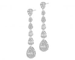 Kolczyki z białego złota z diamentami - 1,22 ct - próba 585. Białe kolczyki Apart, z diamentem, złote. Za 15,990.00 zł.