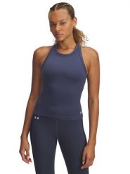 Under Armour Top sportowy w kolorze granatowym rozmiar: M. Niebieskie koszulki sportowe Under Armour, bez wzorów, z materiału, bez ramiączek, outdoorowe. Za 113.45 zł.