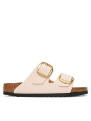 Birkenstock Klapki Arizona Big Buckle 1031566 Różowy. Czerwone klapki Birkenstock, bez wzorów, ze skóry, bez obcasa. Za 539.99 zł.