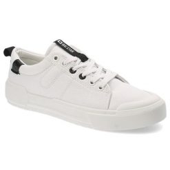 Białe Trampki Big Star Sportowe Obuwie Damskie. Białe trampki Big Star, bez wzorów, z materiału, bez zapięcia. Za 99.99 zł.