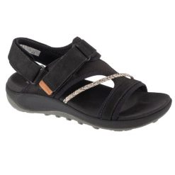 Sandały damskie, Terran 4 Backstrap W Sandal. Brązowe sandały Merrell, bez wzorów, ze skóry, sportowe, bez obcasa, bez zapięcia. Za 564.00 zł.