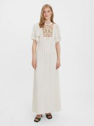 Vero Moda Sukienka letnia Gina 10277291 Écru Regular Fit. Sukienki Vero Moda, na lato, m, bez wzorów, z wiskozy, bez kołnierzyka, bez ramiączek. Za 239.99 zł.