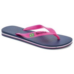 Niebieskie Japonki Ipanema Stylowe Klapki Damskie. Niebieskie klapki Ipanema, bez wzorów, z materiału, bez obcasa. Za 89.99 zł.