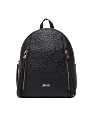 Liu Jo Plecak AF6049 E1146 Czarny. Czarne plecaki Liu Jo, bez wzorów, ze skóry. Za 599.99 zł.