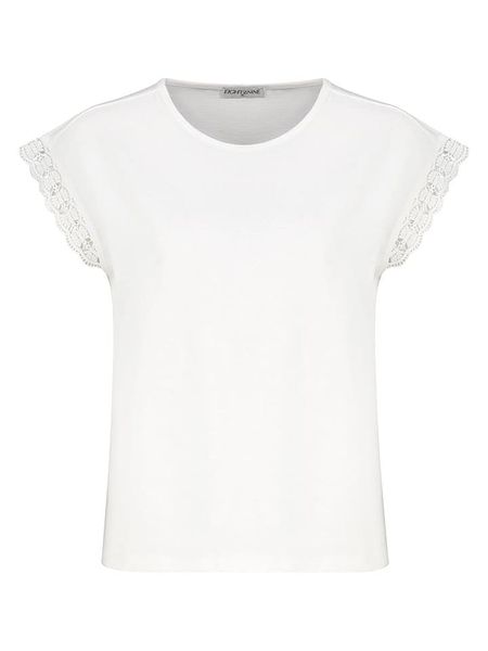 Eight2Nine Koszulka w kolorze białym rozmiar: M. Białe bluzki Eight2Nine, m, bez wzorów, z bawełny, bez kołnierzyka, bez ramiączek. Za 43.99 zł.