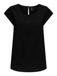 ONLY Bluzka "Nova"w kolorze czarno-białym rozmiar: 42. Białe bluzki Only, bez wzorów, z wiskozy, bez kołnierzyka, bez ramiączek. Za 48.16 zł.